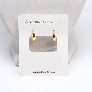 Adorn512 Gold Tone Huggie Earrings $42 New